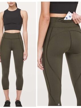 Lululemon Time To Sweat 23” Leggings 6 Green
